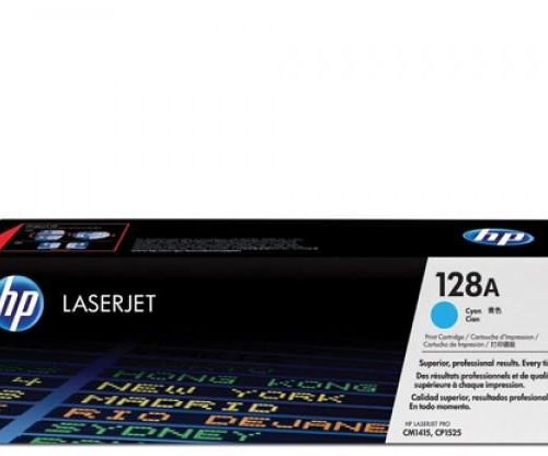 HP 128A Cyan Original LaserJet Toner Cartridge