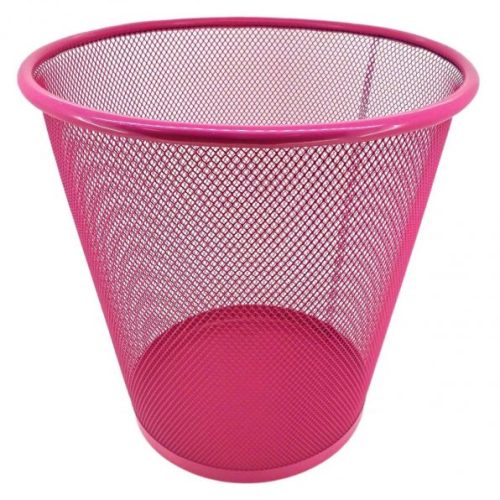 METAL MESH OFFICE BIN-PINK (BIG SIZE)