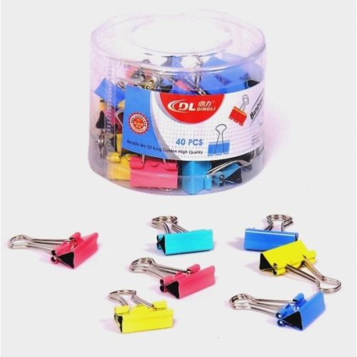Binder Clips Coloured - 19mm (40 Per Pack)
