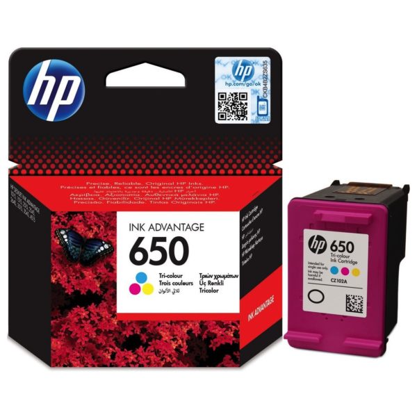 HP Original Ink Cartridge 650-Tri -color