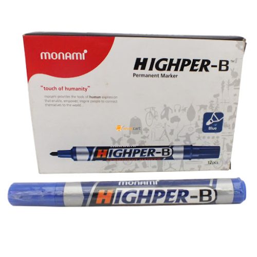 HIGHPER B Permanent Marker-blue (12 Pcs Per Pack)