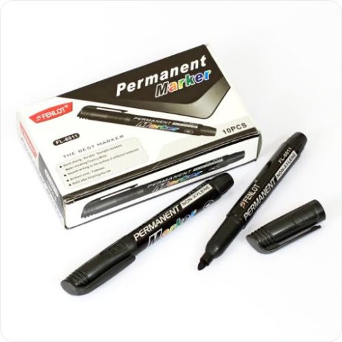 Fenlot Permanent Marker-Black (10 Per Pack)