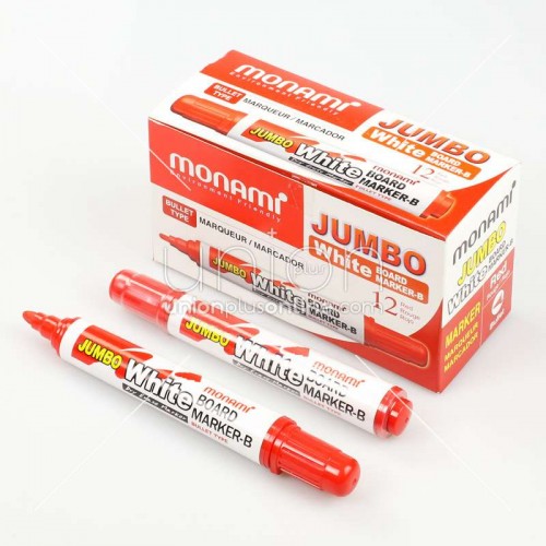White Board Marker Jumbo (12 Per Pack)-red