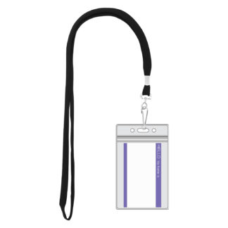 ID CARDHOLDER WITH ROPE BLACK ( FOR 1 PIECE)