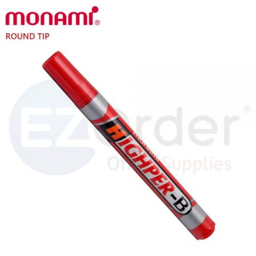 HighPer B Permanent Marker-(Red 12 Pcs Per Pack)