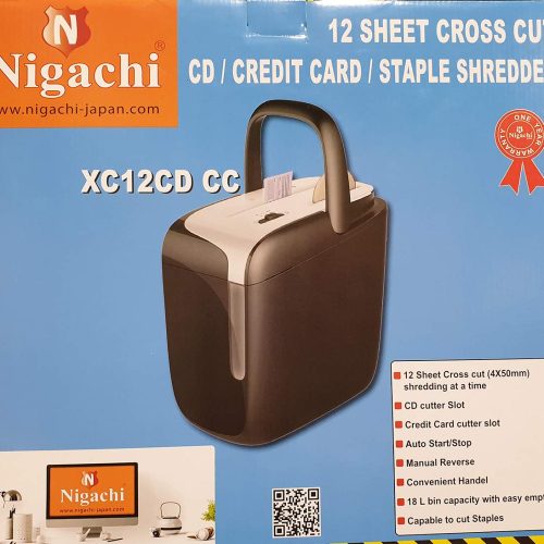 Nigachi Paper Shredder XC 12 CD CC